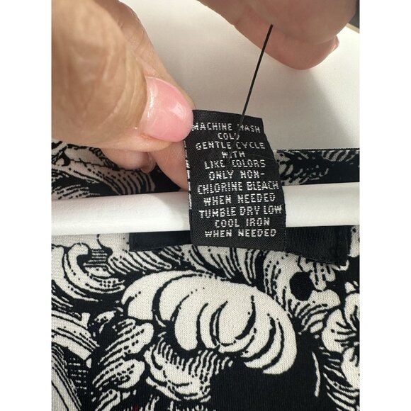 NWT Alfani Tunic Womens 2X Red Black Floral Paisley Boho Chic Whimsigoth AC27 - Picture 14 of 15